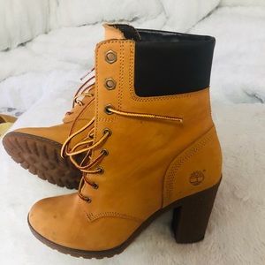 Women’s high heeled Timberlands